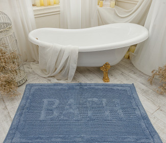  Килимок для ванної кімнати 16304 WOVEN RUG blue