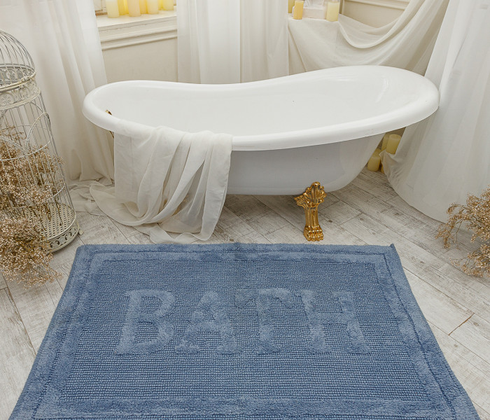 Коврик для ванной 16304 WOVEN RUG blue