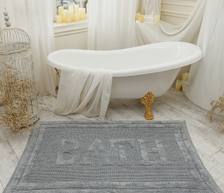  Килимок для ванної кімнати 16304 WOVEN RUG l.grey