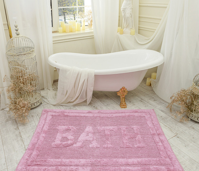 Коврик для ванной 16304 WOVEN RUG pink