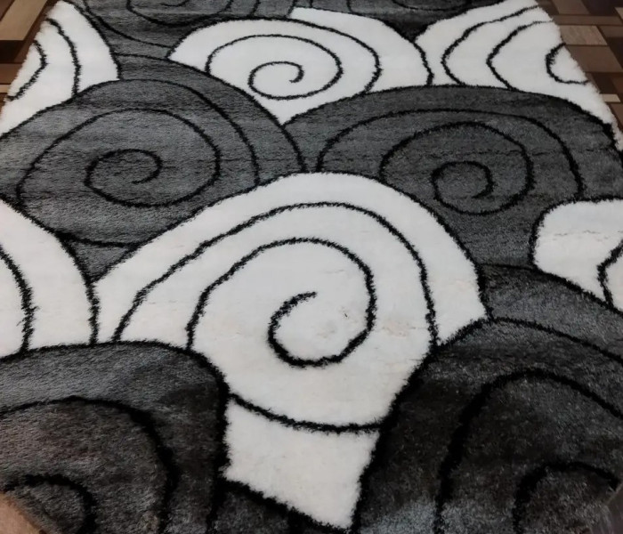 Килим 3D SHAGGY 113 grey-cream