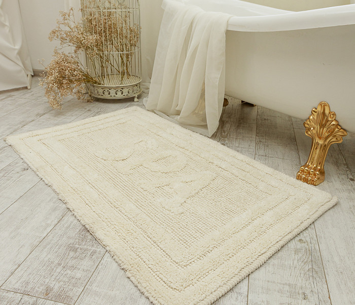  Килимок для ванної кімнати 80052 WOVEN RUG ecru 1