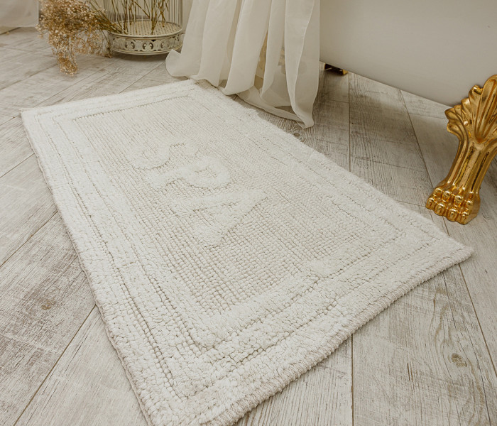  Килимок для ванної кімнати 80052 WOVEN RUG white