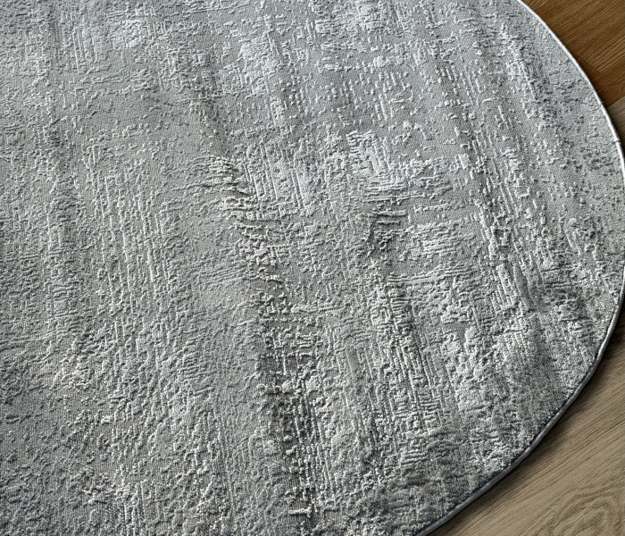Ковер Ezel D1286 dark gray круг