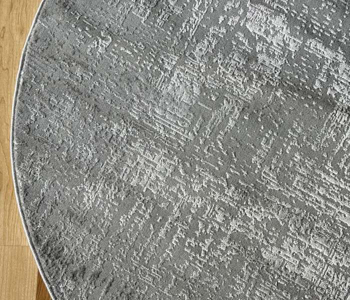 Ковер Ezel D1286 dark gray круг 3