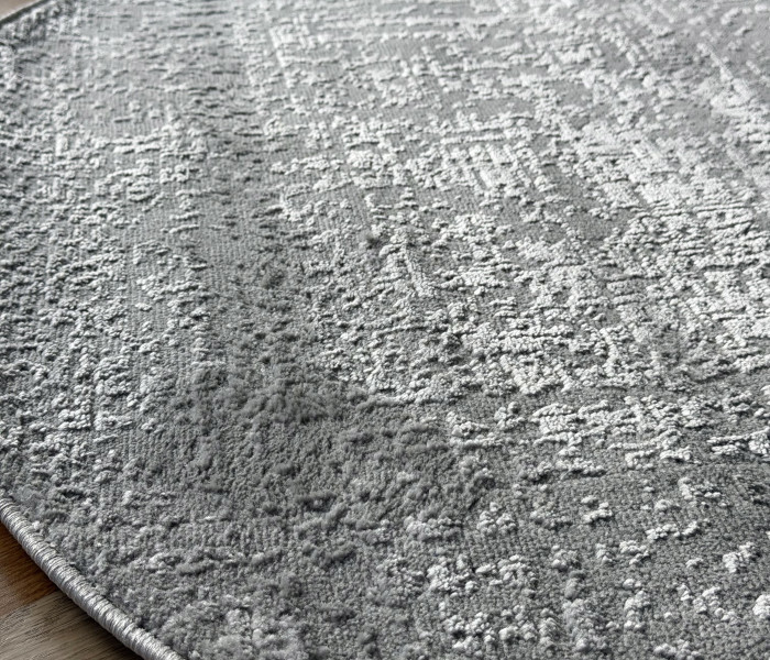 Ковер Ezel D1286 dark gray круг 2