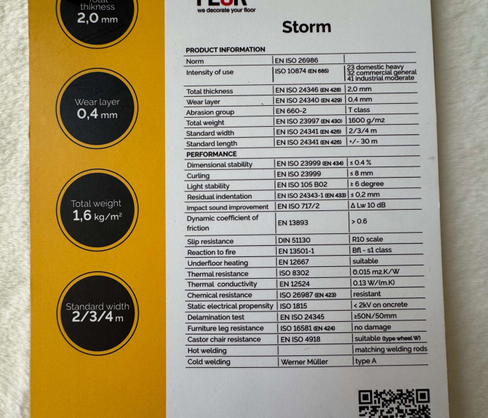 Напівкомерційний лінолеум Beauflor Storm Scala 090L 3м 4