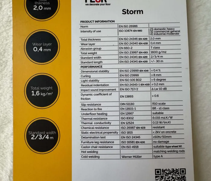 Полукоммерческий линолеум Beauflor Storm 3 м 7