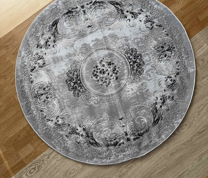 Ковер Ezel D1245 dark gray круг 1