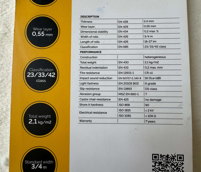Напівкомерційний лінолеум Grabo Smart 3 м; 4 м 1