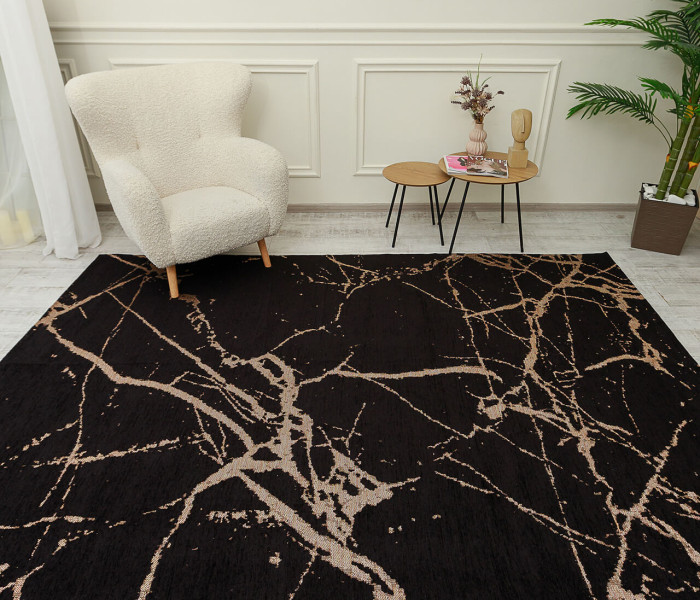 Сучасний килим LOTUS 114284 black 1