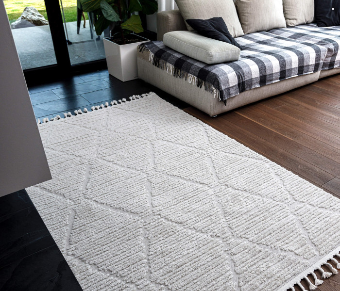 Килим BILBAO Y617B white/brown 1