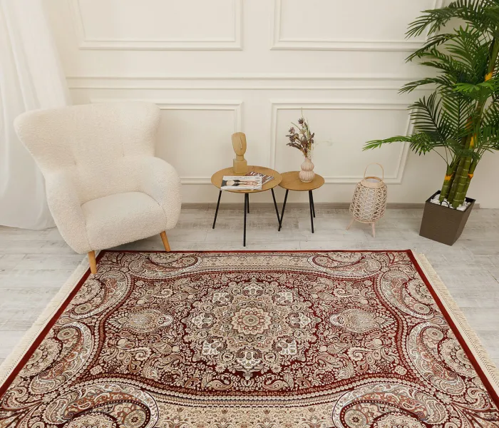 Килим ESFEHAN 9648A D.RED/IVORY  9