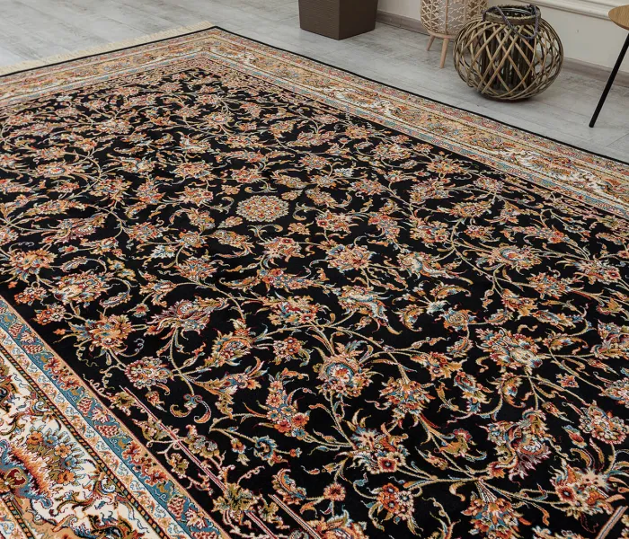 Перський килим Kashan P553 dark blue 12