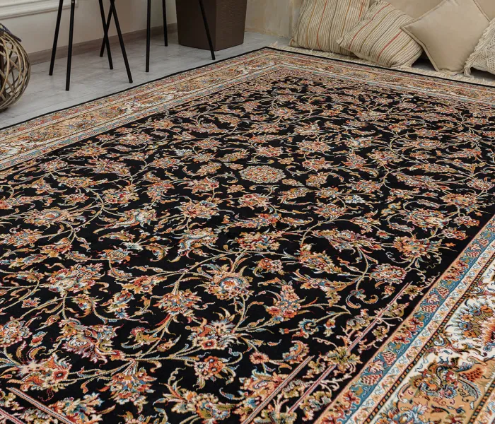 Перський килим Kashan P553 dark blue