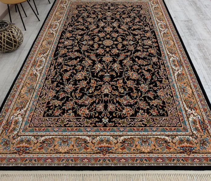 Перський килим Kashan P553 dark blue 4