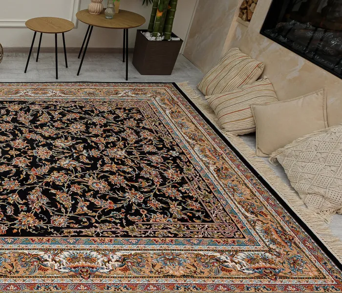 Перський килим Kashan P553 dark blue 9