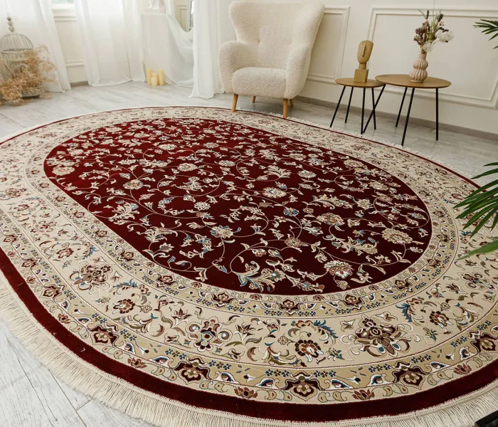 Килим ESFEHAN 4904A D.RED/IVORY