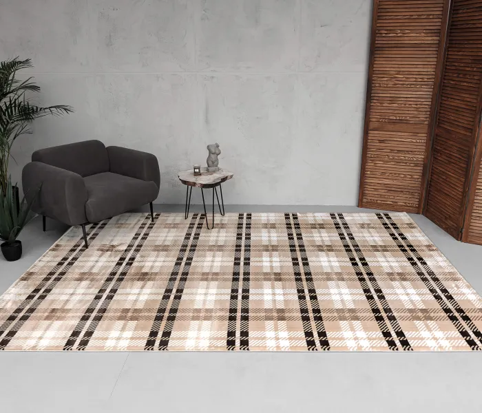 Сучасний килим PESAN W2314 l.bej/brown 1
