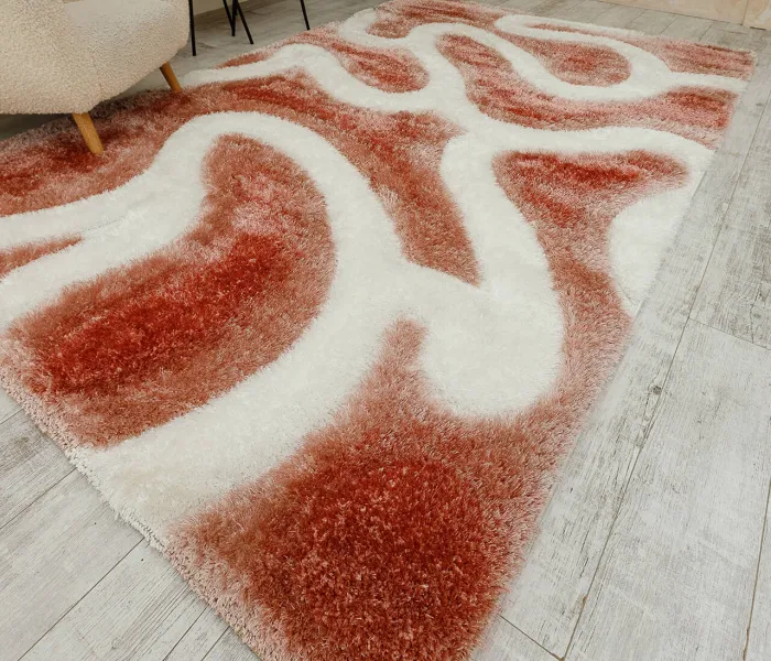 Ворсистий килим THERAPY 2225A S.White/D.Pink 1